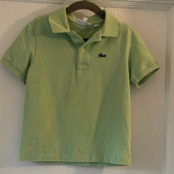Lacoste Kids Pique Polo Duo in Light Blue & Light Green - Picture 6 of 8